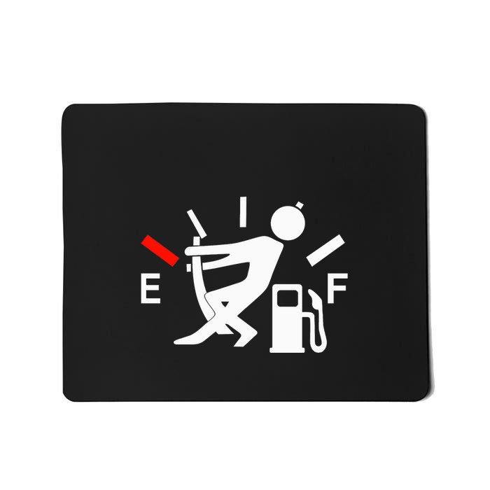 Funny Picture Of A Clock Running Out Of Gas Mousepad