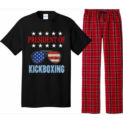 Funny President Of Kickboxing Phrase Kickboxing Beginners Pajama Set