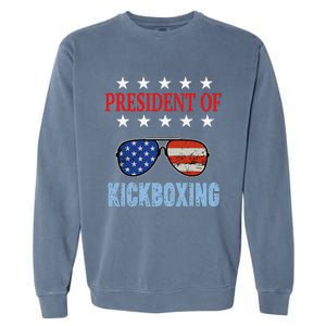 Funny President Of Kickboxing Phrase Kickboxing Beginners Garment-Dyed Sweatshirt