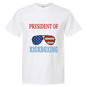 Funny President Of Kickboxing Phrase Kickboxing Beginners Garment-Dyed Heavyweight T-Shirt