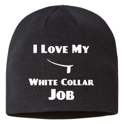 Funny Priest Ordination I Love My White Collar Job Sustainable Beanie