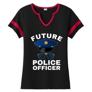 Future Police Officer Law Enforcet Proud Cop Dad Meaningful Gift Ladies Halftime Notch Neck Tee