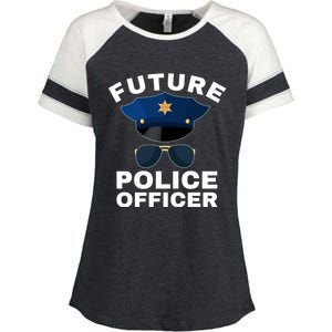 Future Police Officer Law Enforcet Proud Cop Dad Meaningful Gift Enza Ladies Jersey Colorblock Tee