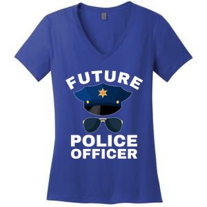 Future Police Officer Law Enforcet Proud Cop Dad Meaningful Gift Women's V-Neck T-Shirt