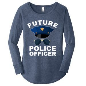 Future Police Officer Law Enforcet Proud Cop Dad Meaningful Gift Women's Perfect Tri Tunic Long Sleeve Shirt