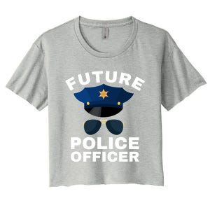 Future Police Officer Law Enforcet Proud Cop Dad Meaningful Gift Women's Crop Top Tee