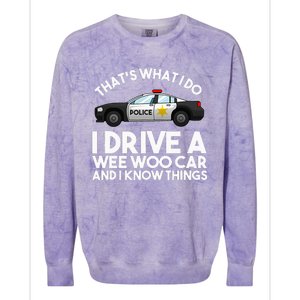 Funny Police Officer Gift For Cop Law Enforcement Colorblast Crewneck Sweatshirt