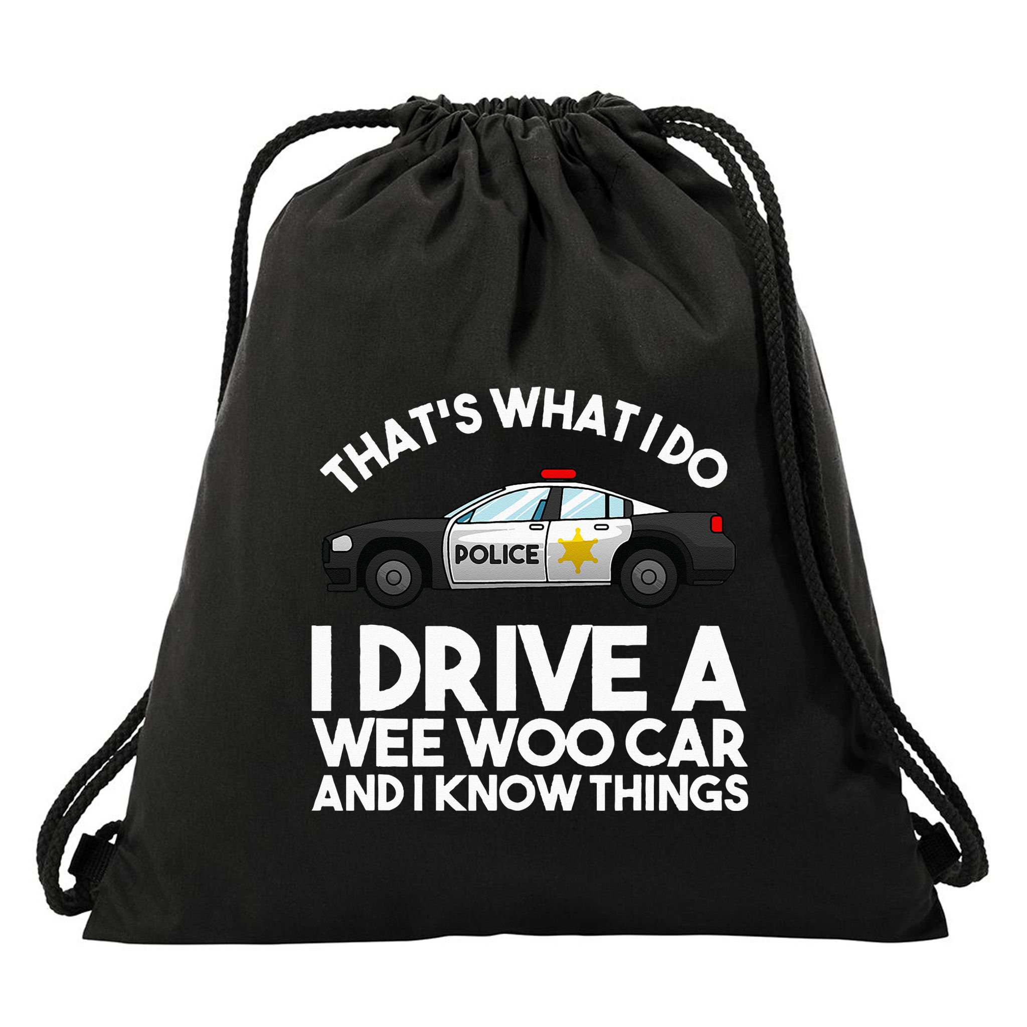 Funny Police Officer Gift For Cop Law Enforcement Drawstring Bag
