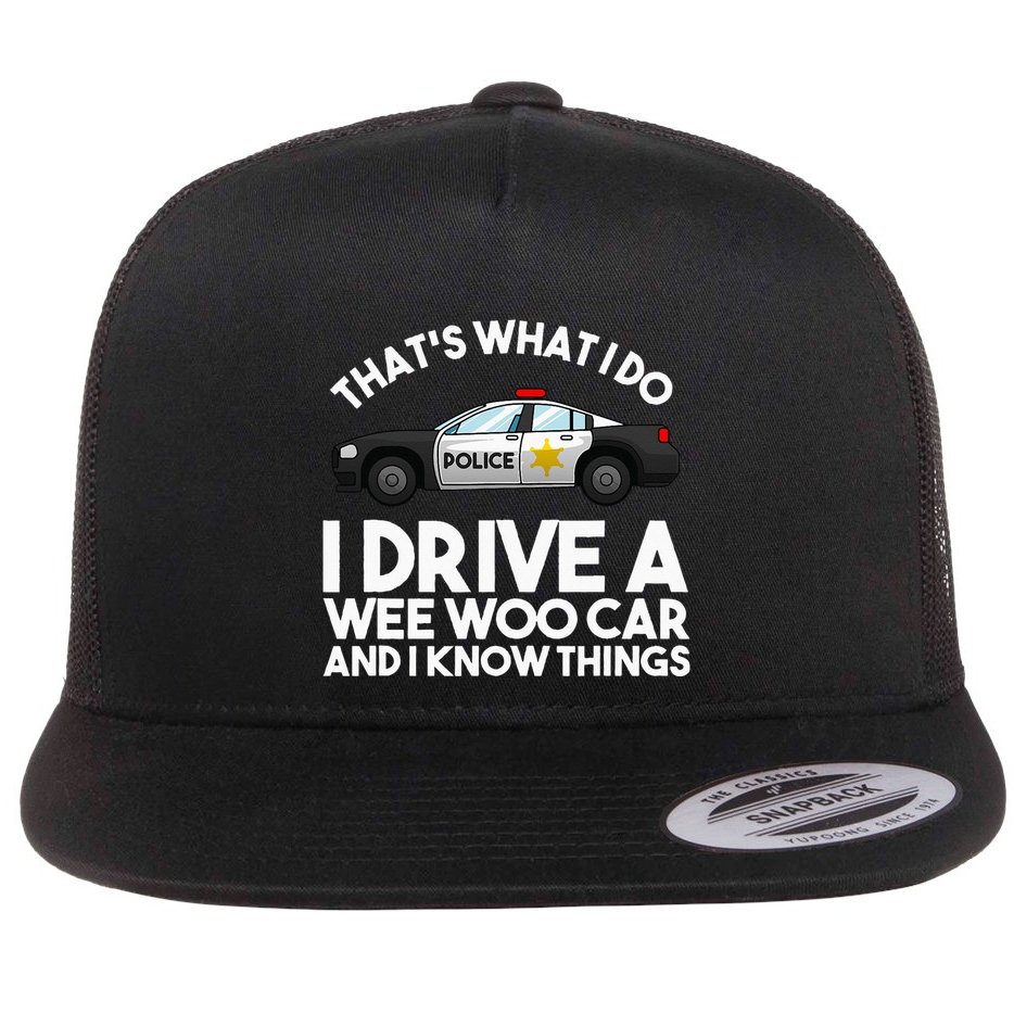 Funny Police Officer Gift For Cop Law Enforcement Flat Bill Trucker Hat
