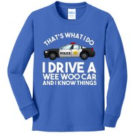 Funny Police Officer Gift For Cop Law Enforcement Kids Long Sleeve Shirt