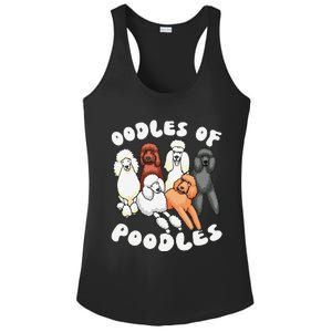 Funny Poodle Oodles Of Poodles Poodle Lover Ladies PosiCharge Competitor Racerback Tank