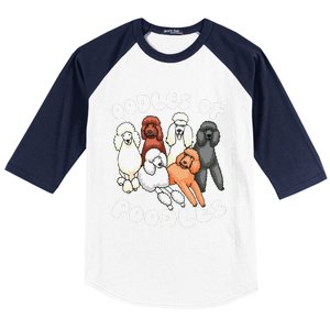 Funny Poodle Oodles Of Poodles Poodle Lover Baseball Sleeve Shirt