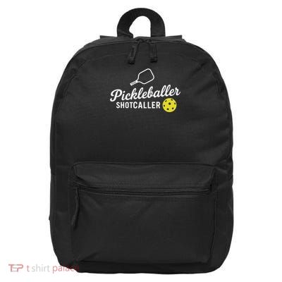 Funny Pickleball Outfit Pickleballer Shot Caller 16 in Basic Backpack