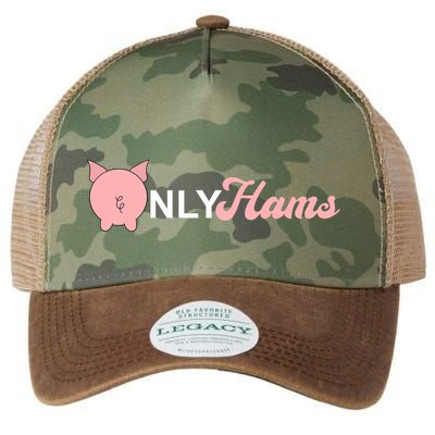 Funny Pig Only Hams Funny Pork Pig Farmer Legacy Tie Dye Trucker Hat