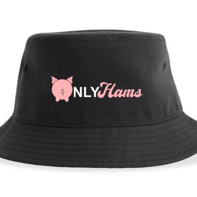 Funny Pig Only Hams Funny Pork Pig Farmer Sustainable Bucket Hat