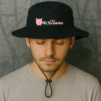 Funny Pig Only Hams Funny Pork Pig Farmer Bucket Hat
