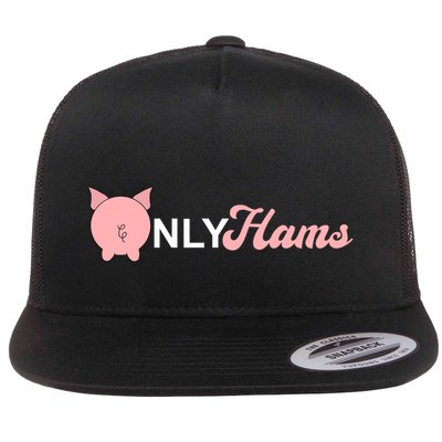 Funny Pig Only Hams Funny Pork Pig Farmer Flatbill Hat