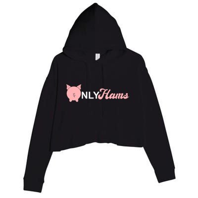 Funny Pig Only Hams Funny Pork Pig Farmer Crop Fleece Hoodie