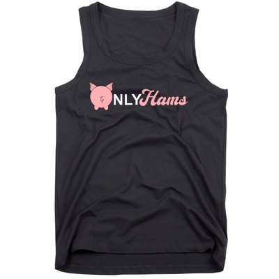 Funny Pig Only Hams Funny Pork Pig Farmer Tank Top