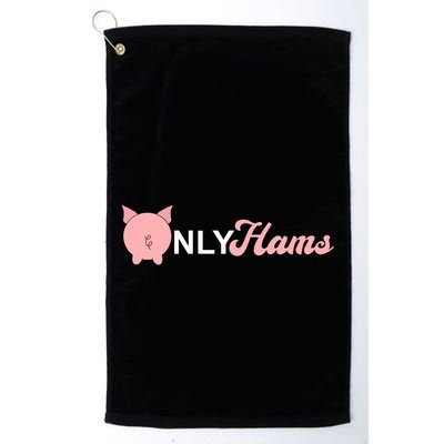 Funny Pig Only Hams Funny Pork Pig Farmer Golf Towel
