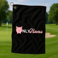 Funny Pig Only Hams Funny Pork Pig Farmer Golf Towel