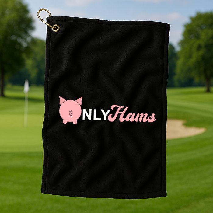 Funny Pig Only Hams Funny Pork Pig Farmer Golf Towel