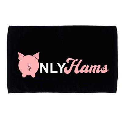 Funny Pig Only Hams Funny Pork Pig Farmer Microfiber Hand Towel