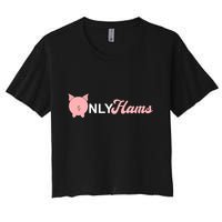 Funny Pig Only Hams Funny Pork Pig Farmer Crop Top