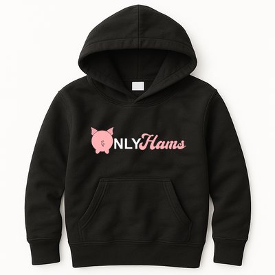 Funny Pig Only Hams Funny Pork Pig Farmer Kids Hoodie