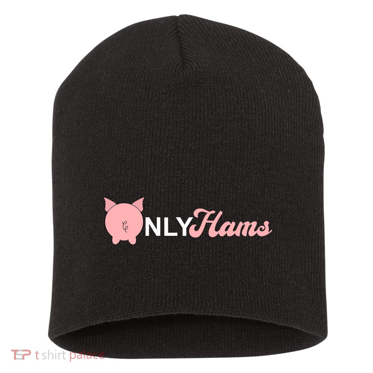 Funny Pig Only Hams Funny Pork Pig Farmer Short Acrylic Beanie