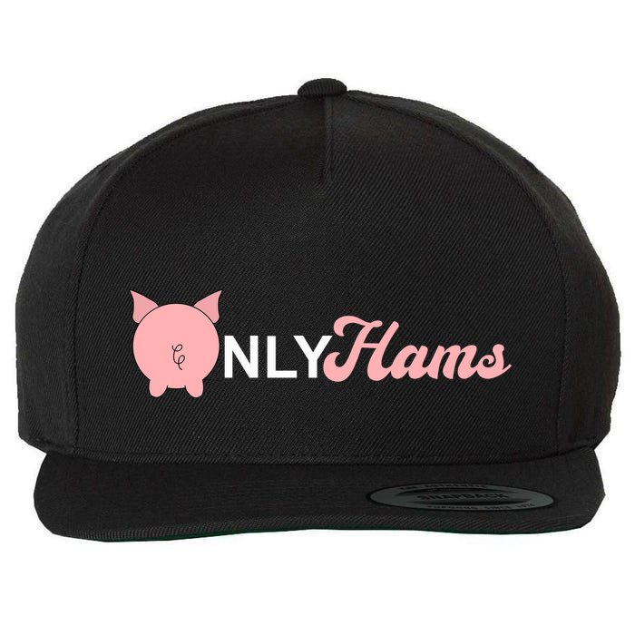 Funny Pig Only Hams Funny Pork Pig Farmer Wool Snapback Cap