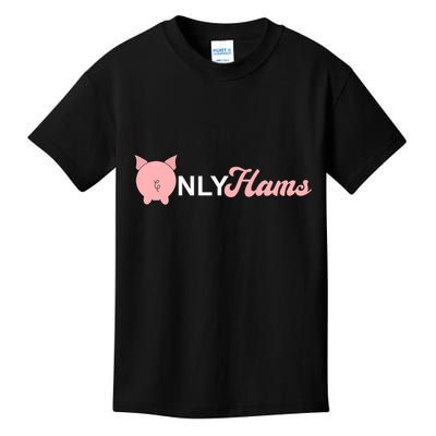 Funny Pig Only Hams Funny Pork Pig Farmer Kids T-Shirt