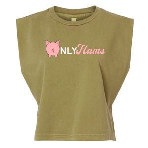 Funny Pig Only Hams Funny Pork Pig Farmer Garment-Dyed Women's Muscle Tee