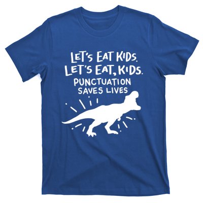 Funny Punctuation Of English Lets Eat Kids Grammar Gift T-Shirt