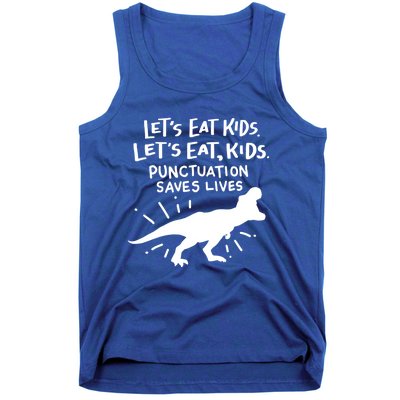 Funny Punctuation Of English Lets Eat Kids Grammar Gift Tank Top