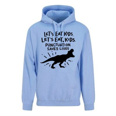 Funny Punctuation Of English Lets Eat Kids Grammar Gift Unisex Surf Hoodie