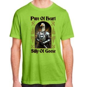 Funny Pure Of Heart Silly Of Goose Sir Goose In Knight Armor Adult ChromaSoft Performance T-Shirt