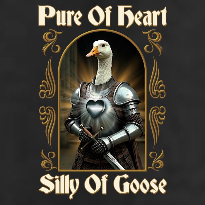 Funny Pure Of Heart Silly Of Goose Sir Goose In Knight Armor Cool Comfort Performance Bucket Hat