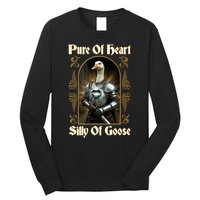 Funny Pure Of Heart Silly Of Goose Sir Goose In Knight Armor Long Sleeve Shirt