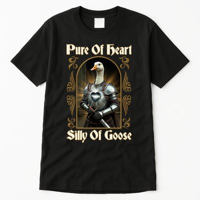 Funny Pure Of Heart Silly Of Goose Sir Goose In Knight Armor Tall T-Shirt