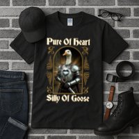 Funny Pure Of Heart Silly Of Goose Sir Goose In Knight Armor Tall T-Shirt