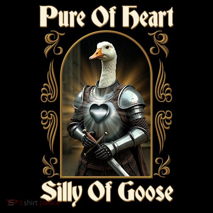 Funny Pure Of Heart Silly Of Goose Sir Goose In Knight Armor Tall T-Shirt