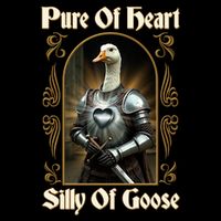 Funny Pure Of Heart Silly Of Goose Sir Goose In Knight Armor Daily Commute Backpack