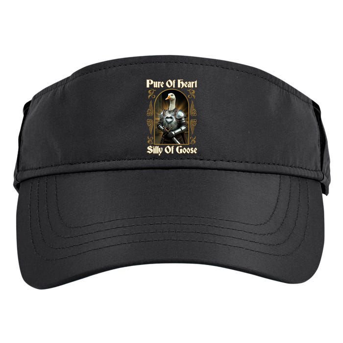 Funny Pure Of Heart Silly Of Goose Sir Goose In Knight Armor Adult Drive Performance Visor