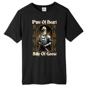 Funny Pure Of Heart Silly Of Goose Sir Goose In Knight Armor Tall Fusion ChromaSoft Performance T-Shirt