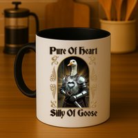 Funny Pure Of Heart Silly Of Goose Sir Goose In Knight Armor Mug
