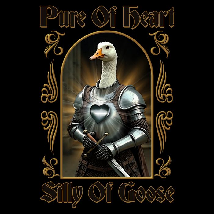 Funny Pure Of Heart Silly Of Goose Sir Goose In Knight Armor Mug