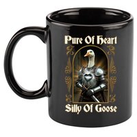 Funny Pure Of Heart Silly Of Goose Sir Goose In Knight Armor 11oz C Handle Ceramic Mug