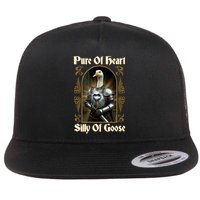 Funny Pure Of Heart Silly Of Goose Sir Goose In Knight Armor Flatbill Hat