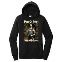 Funny Pure Of Heart Silly Of Goose Sir Goose In Knight Armor Women's Pullover Hoodie